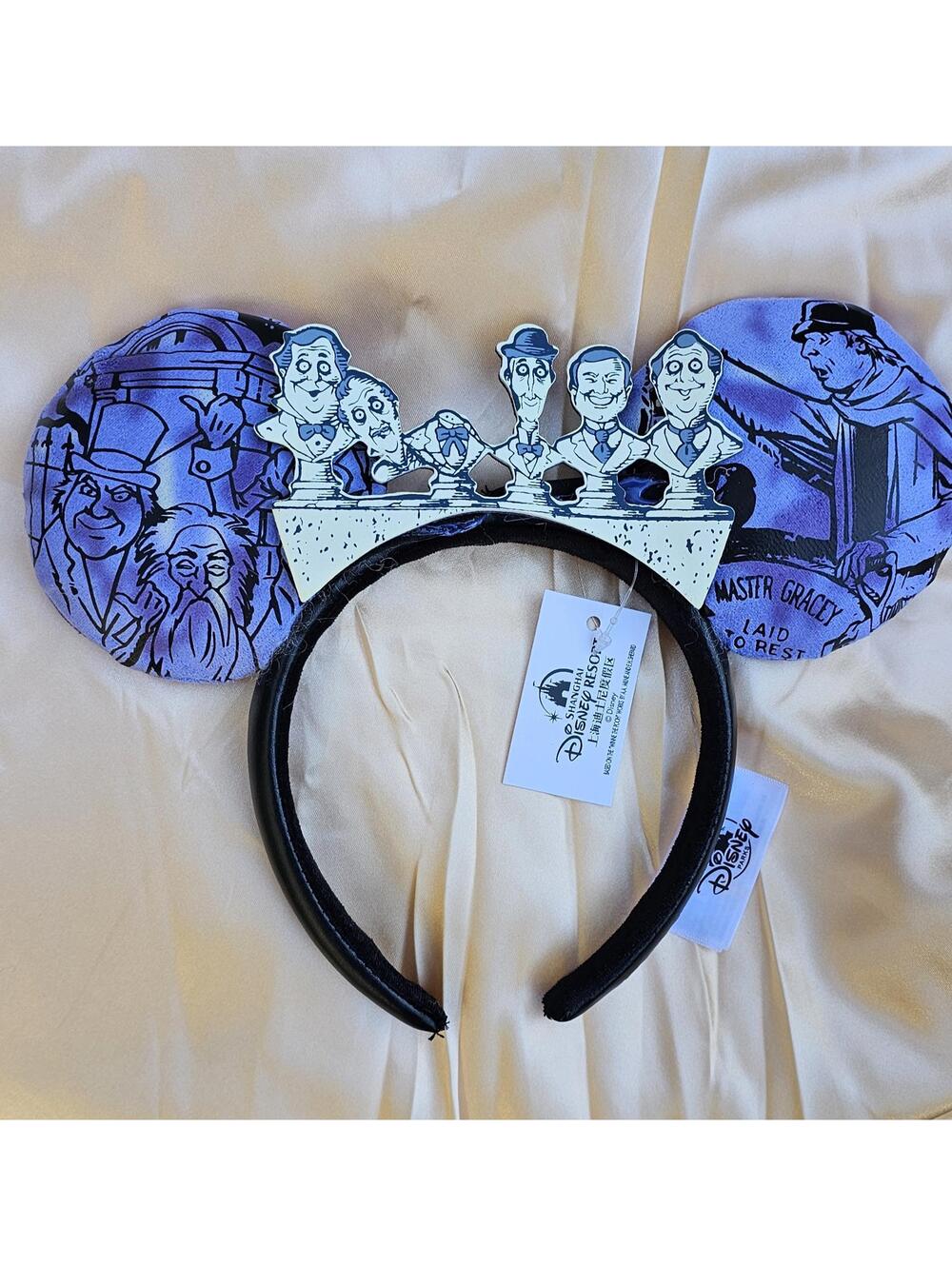 Haunted Mansion Singing Busts Halloween Minnie Ears Headband Glow in the Dark